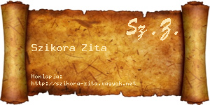 Szikora Zita névjegykártya